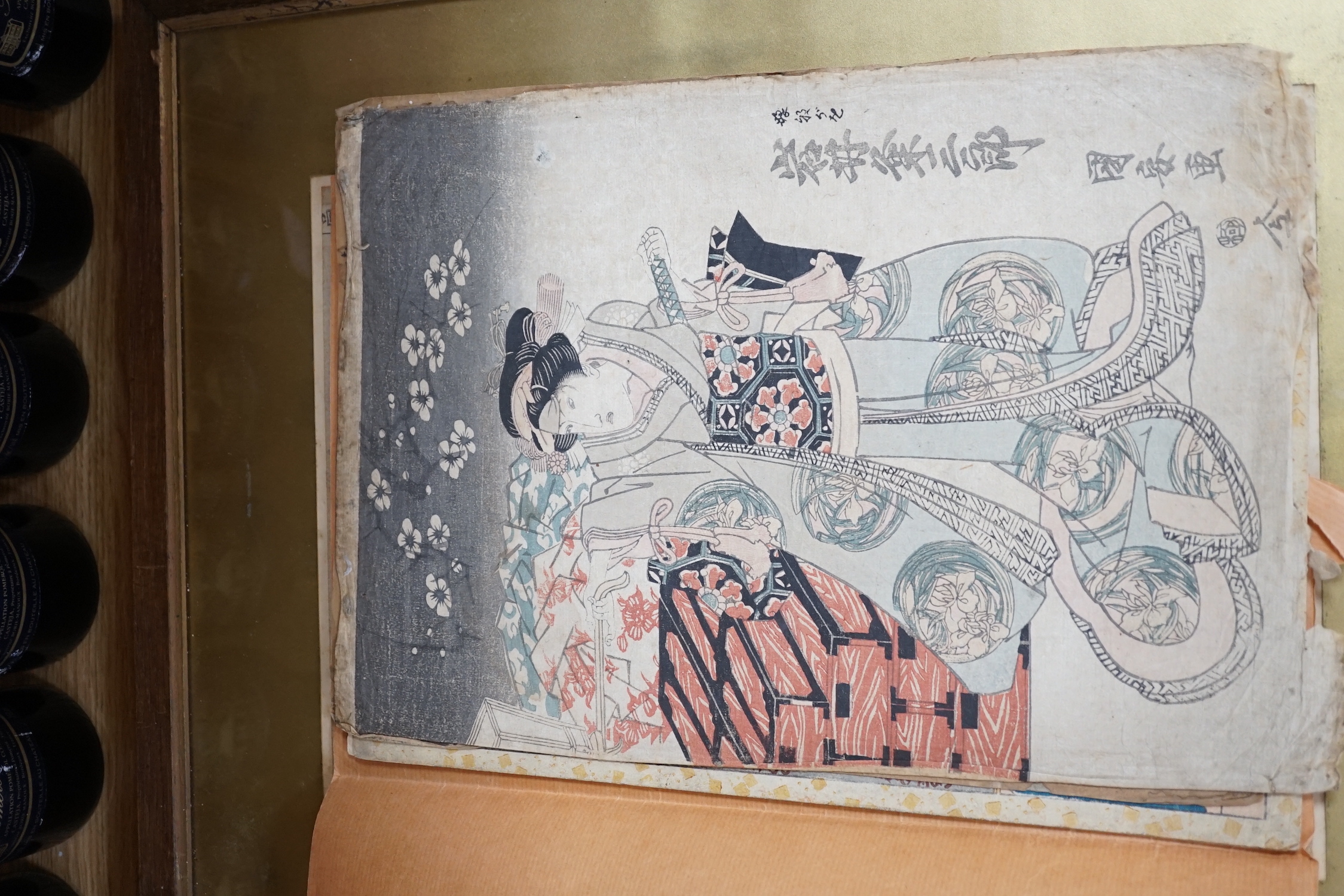 Japanese School, four assorted woodblock prints including Koryusai and Hiroshige, largest 39 x 25cm, four unframed